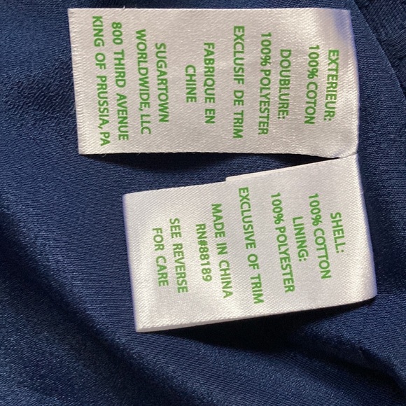 Lilly Pulitzer Demi Convertible Dress Navy & Gold Size 6 - Picture 16 of 16